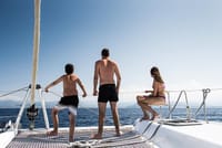 Santorini Luxury Catamaran Cruise, with Lunch, BBQ, drinks and transfers 6