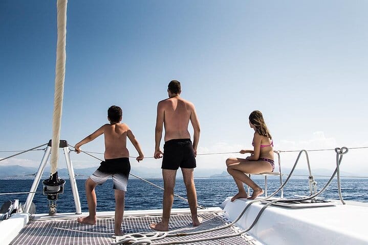 Santorini Luxury Catamaran Cruise, with Lunch, BBQ, drinks and transfers 6