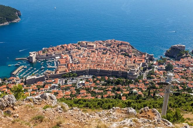 View of the old town from the cable car