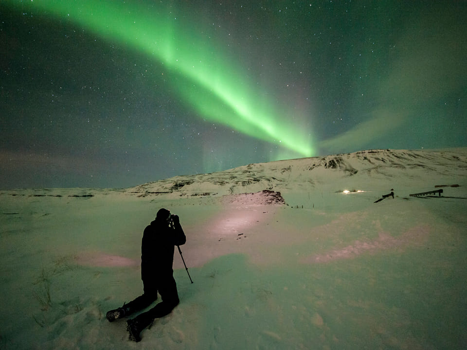 Northern Lights Small Group Tour with Free Photos — BusTravel Iceland