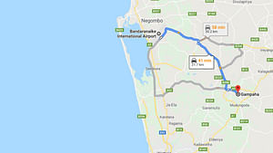 Colombo Airport (CMB) to Gampaha City Private Transfer