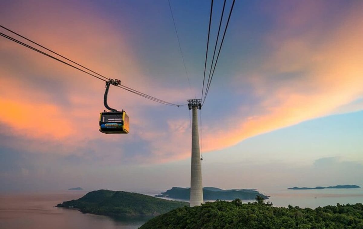 Cable Car and Landscape South in Phu Quoc Island