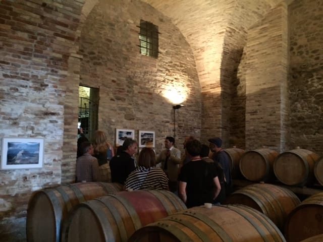 The Guests into San Lorenzo wine cellars