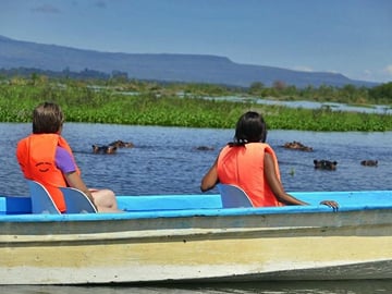 boat ride in lake Naivasha