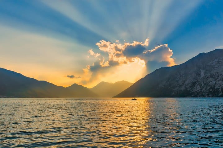 Sunset in Boka Bay