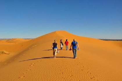 Walking Trip Sunset Into Erg Chebbi Dunes, With Local Guide.