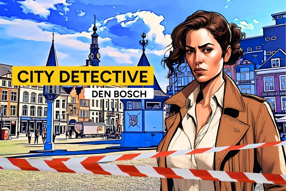 The introduction cover photo of the Den Bosch Scavenger Hunt City Detective by Qugato.