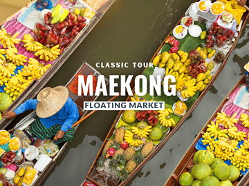 Classic tour in Maekong railway + Damnoen Saduak Floating Market + IG cafe