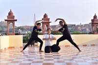 Roof Top Yoga Class in Jee Ri Haveli Hotel