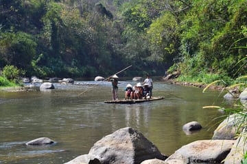 Elephant Sanctuary Visit and Bamboo Rafting in Thailand