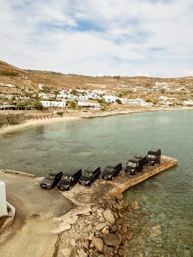 Mykonos Luxury Private Transfer by minibus - private driver - island tours