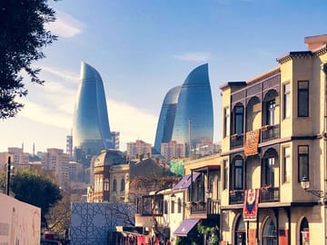 Multiple-day-tour-3 nights-4 days-Azerbaijan Tour-Baku Crystal Hall-Flag Square-Baku Ferris Wheel-Old City-House of Baku Khans-Multani Caravansarai-Maiden Tower