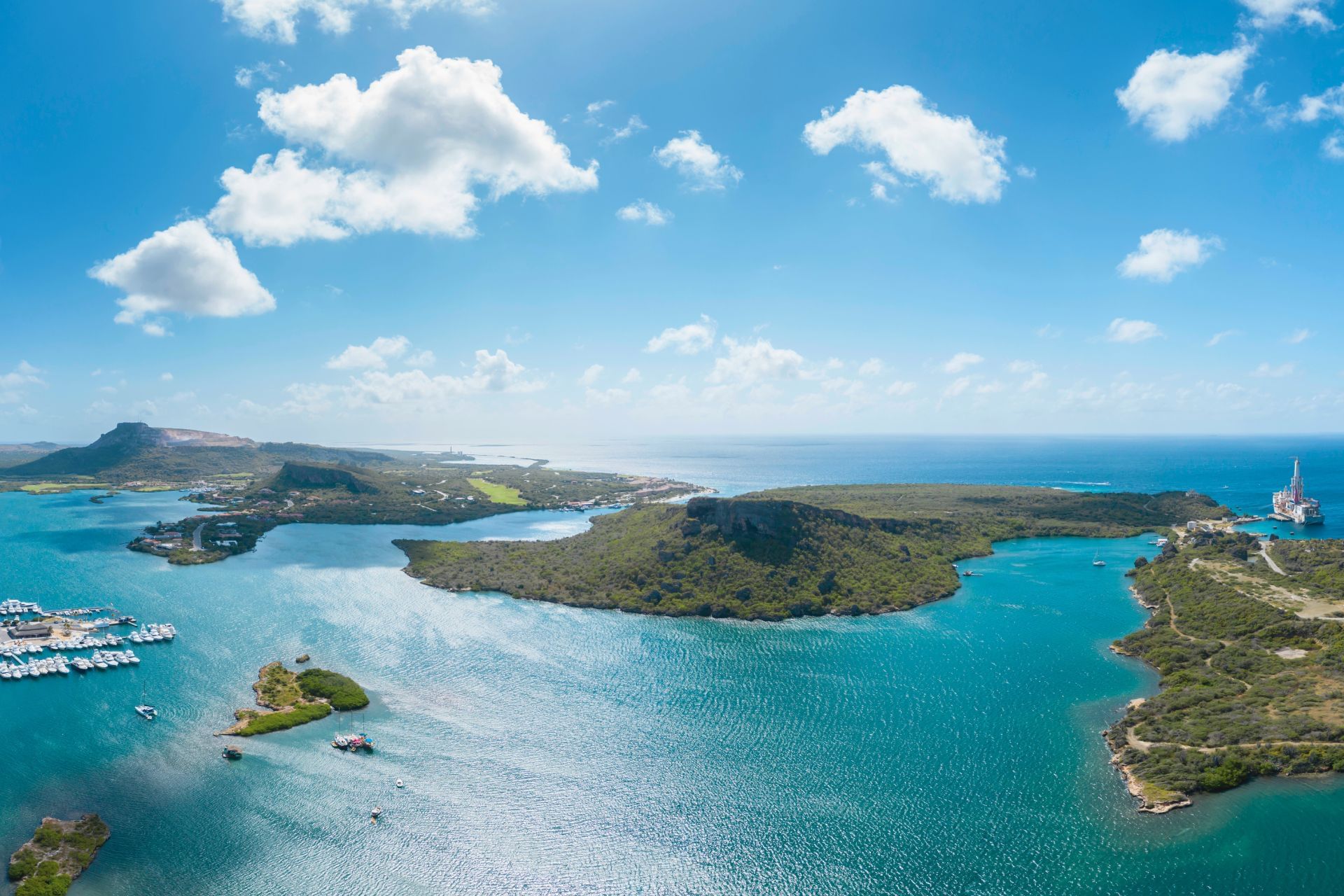 Eagle view on beautiful Spanish Waters