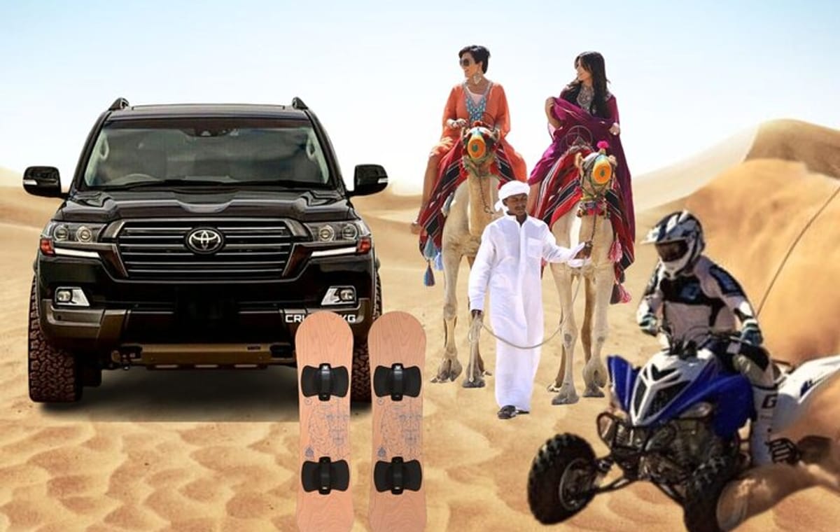 Qatar Dune Bashing Safari, Camel, Surfing , Optional Quad Bike