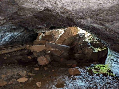 Lava cave close by Helgafell