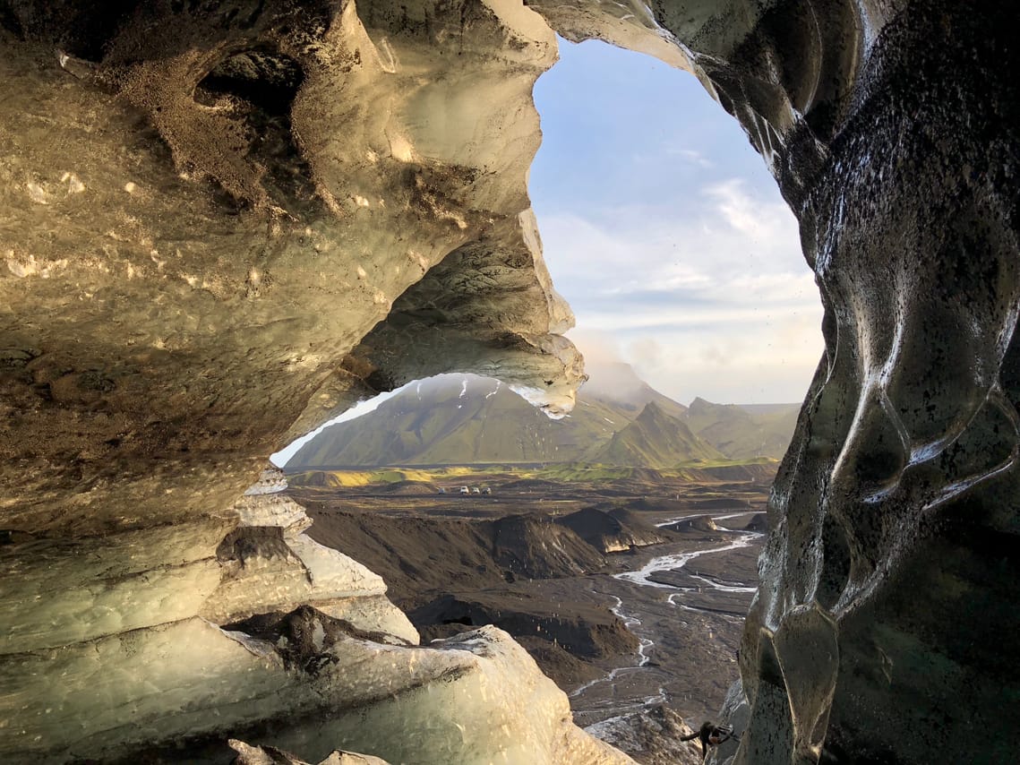 Ice Cave by Katla Volcano 6