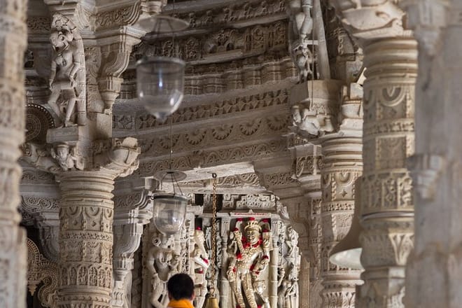 Inside part of Rankpur Temple.