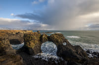 Beautiful rock formation at Arnarstapi coast