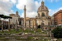Trajan's Column and Church of the Most Holy Name of Mary, Rome