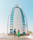 "Dubai's architectural masterpiece: The Burj Al Arab in all its glory."