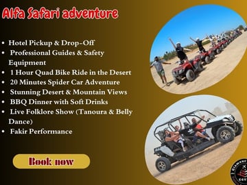 Alfa Safari adventure: Quad and Spider car with Dinner & Show
