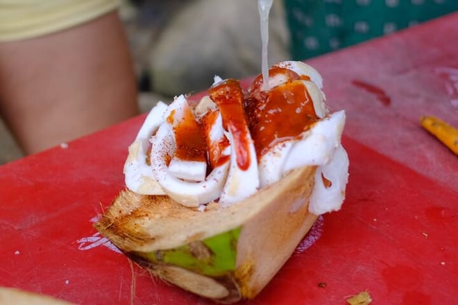 Enjoy a coconut spicy
