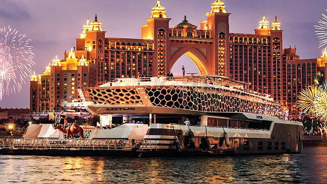 Lotus Mega Yacht in Dubai Marina
