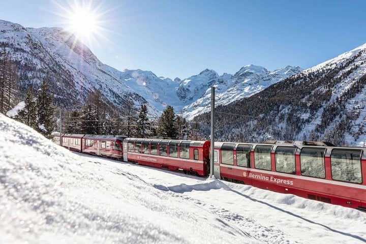 Bernina Express First Class, St. Moritz and Lake Como