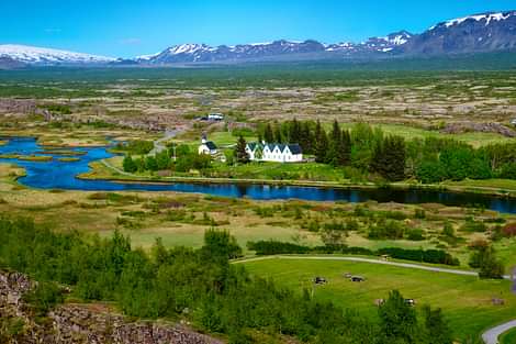 Þingvellir National Park in Iceland in Summertime