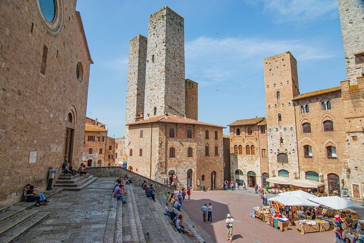 San Gimignano with its typical medieval towers 