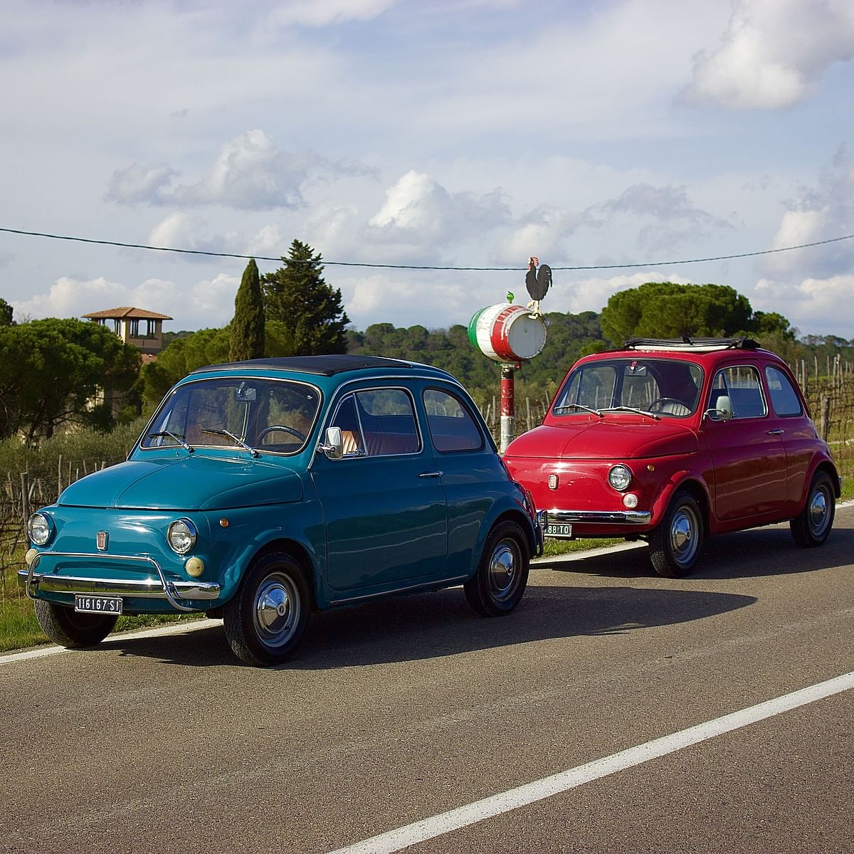 BUONGIORNO FIAT 500! Classic Guided Wine Tour in Chianti Wine Region included Tuscan Lunch and tasting (6 hrs)