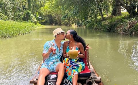 Bamboo Rafting and Limestone Massage in Lethe, Jamaica