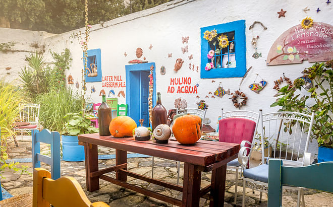 Une taverne à Zia, île de Kos, Grèce