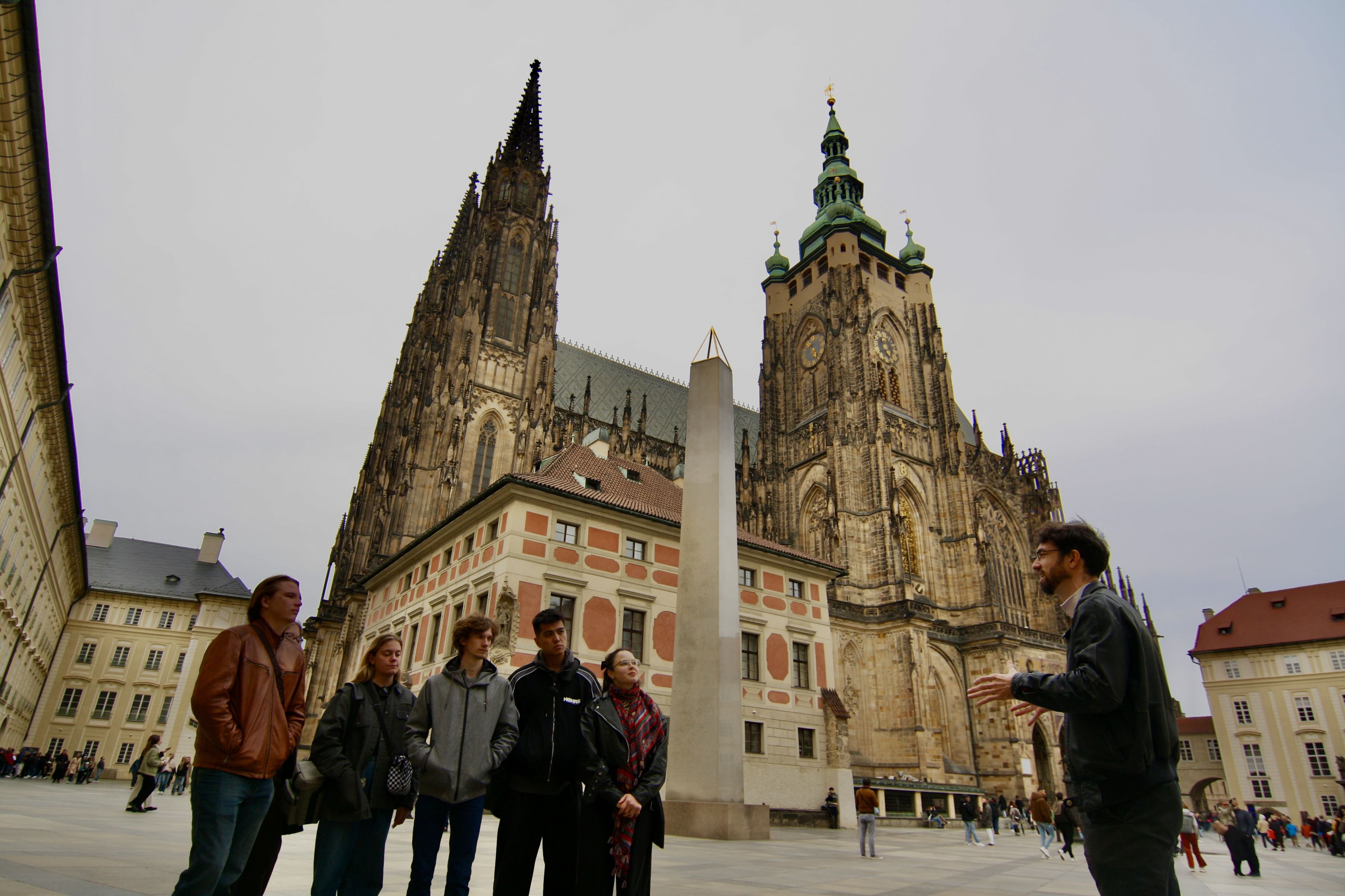 Prague Castle with St. Vitus Cathedral, view from main courtyard