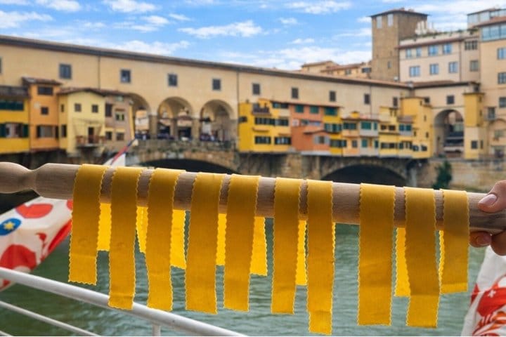 Handmade Pasta and Wine in Florence with Ponte Vecchio View 10