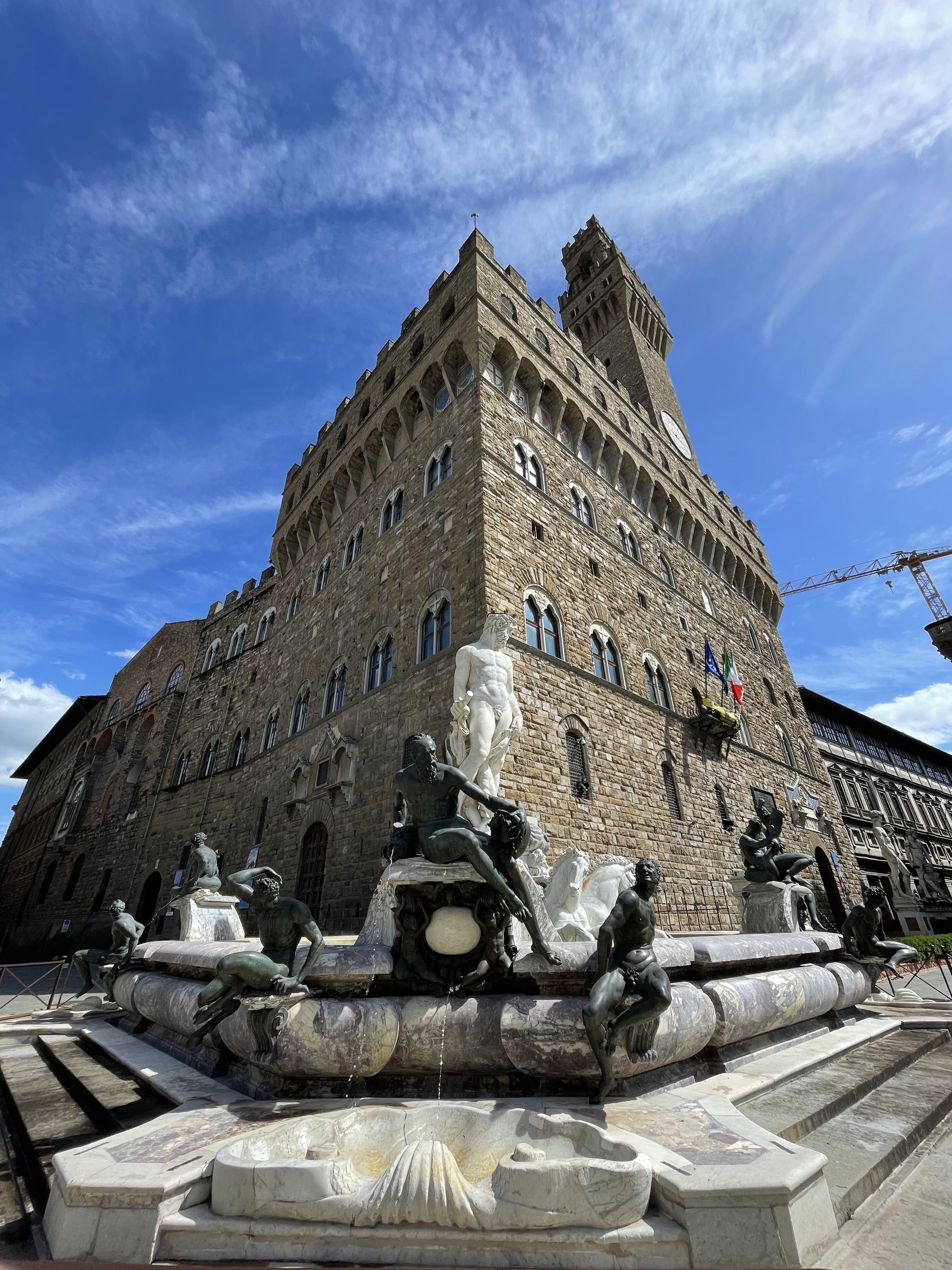 The Neptune statue in Signoria Square, in front of Palazzo Vecchio