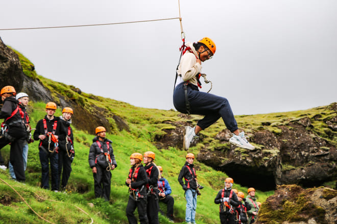 A Zipline in Vik, South Iceland