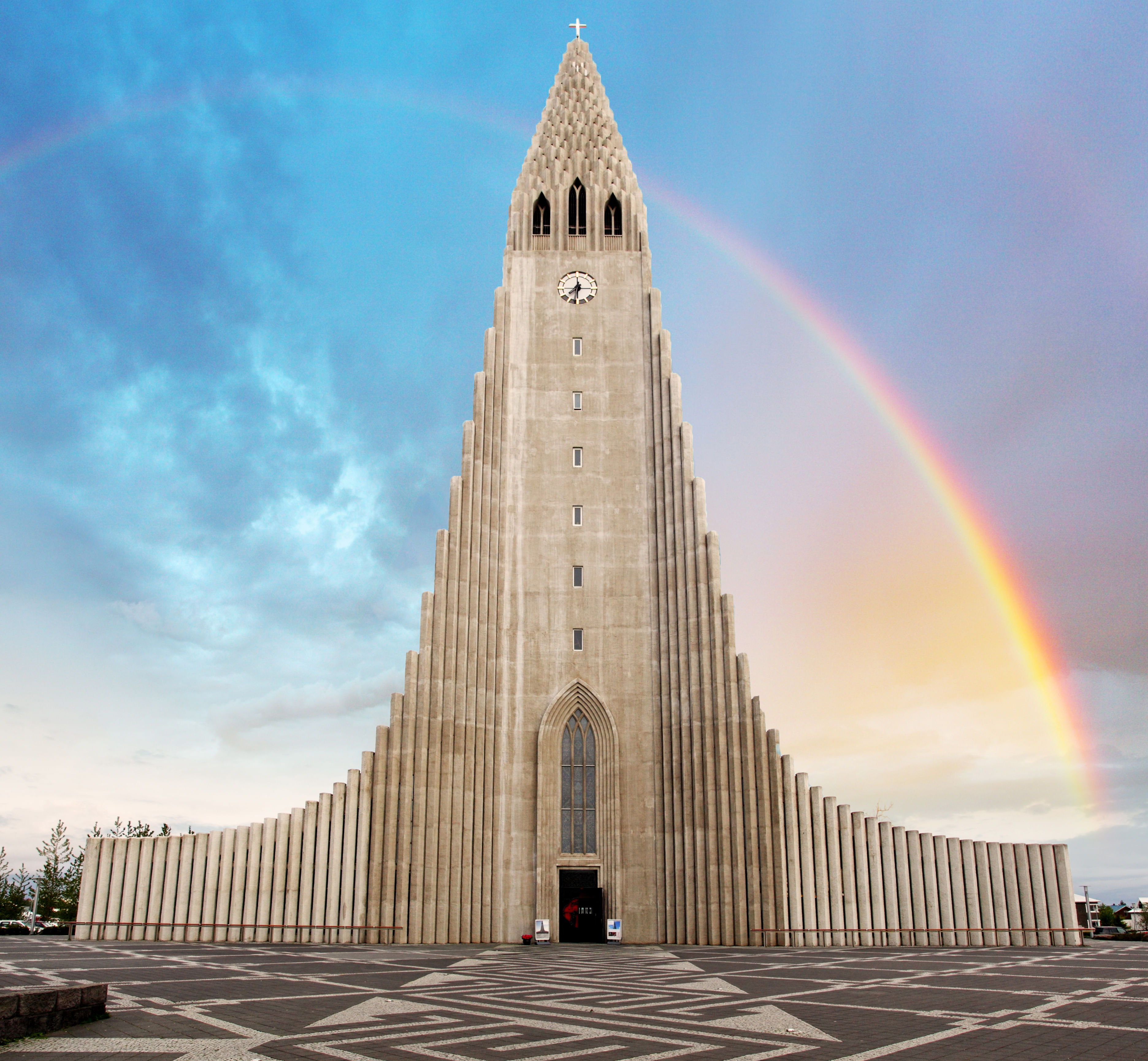 Hallgrimmskirkja, the big Church in downtown Reykjavik, one of the most famous landmarks in Reykjavik