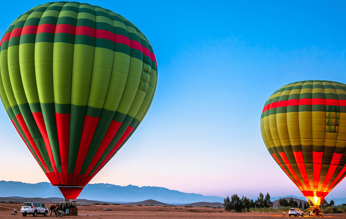 Sunrise Hot Air Balloon Ride Over the Atlas with Breakfast & Transport