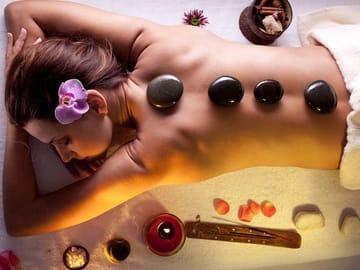Relax with massage stone