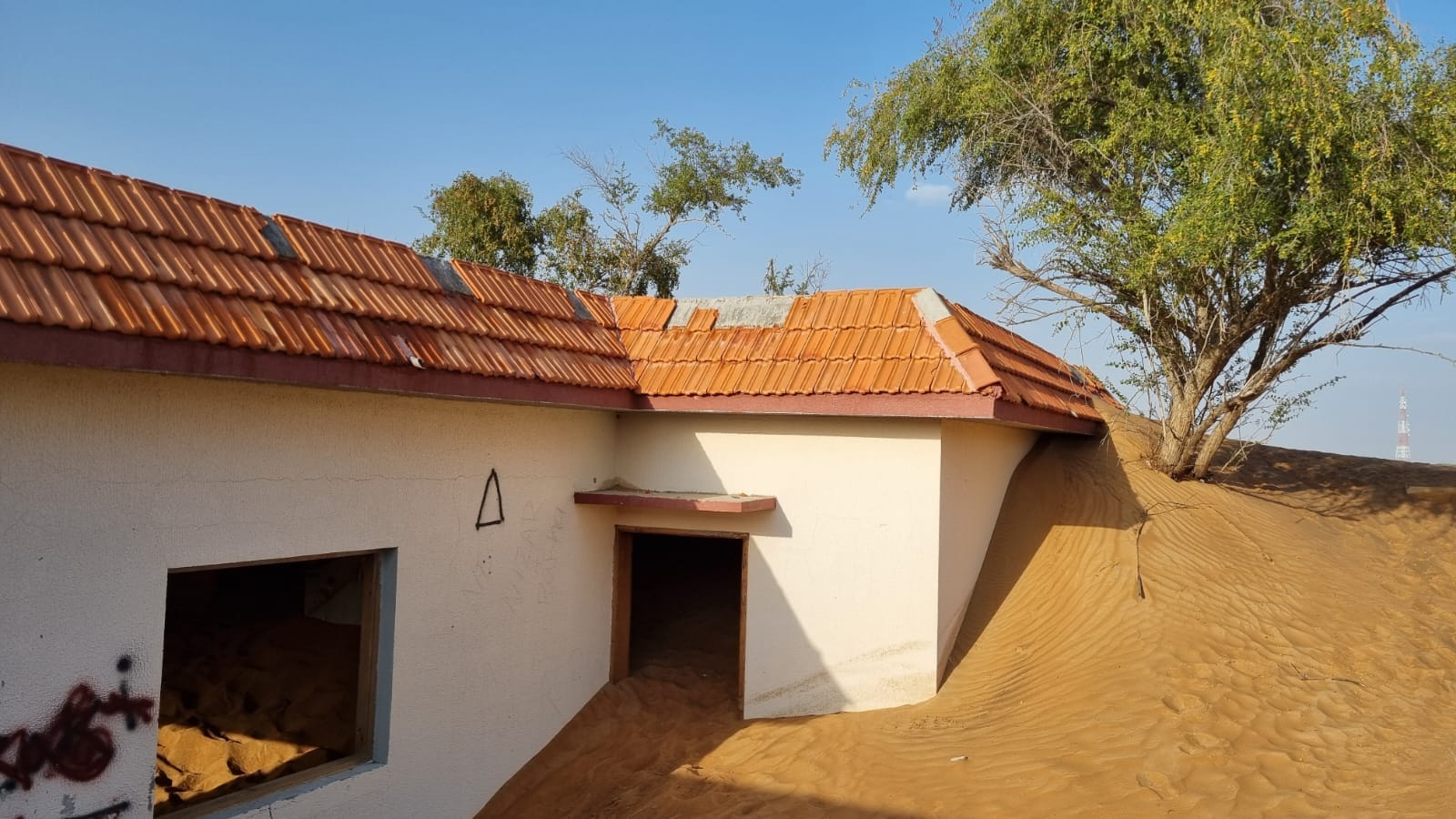 The Ghost Village in Al Madam Desert