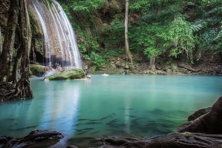 Unspoiled Outdoors-Thaka Floating Market & Erawan Falls