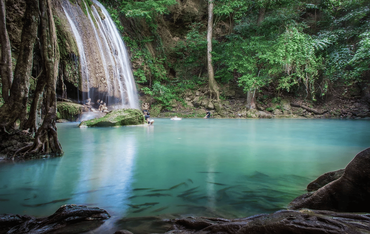 Unspoiled Outdoors-Thaka Floating Market & Erawan Falls