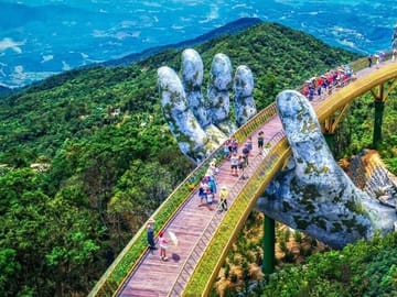 Hue City To Hoi An By Private Car via Hai Van Pass, Golden Bridge