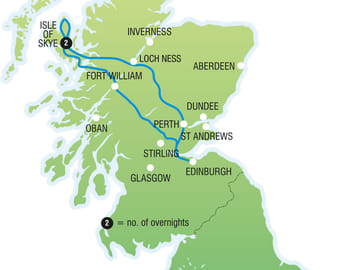 5 Day : Isle of Skye, Loch Ness and Inverness  (B&B room with twin beds)