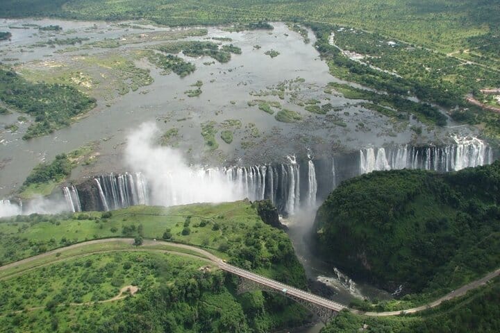 15 minutes scenic helicopter flight above Victoria Falls-Zimbabwe