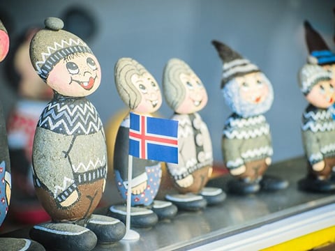A picture of hand-made Icelandic souvenirs