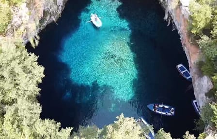 Boat Tour of Melissani Lake Cave and Myrtos Beach Views