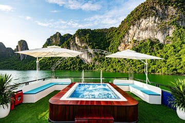 Luxury Ha Long Bay Cruise Day Trip with Buffet Lunch and Jacuzzi
