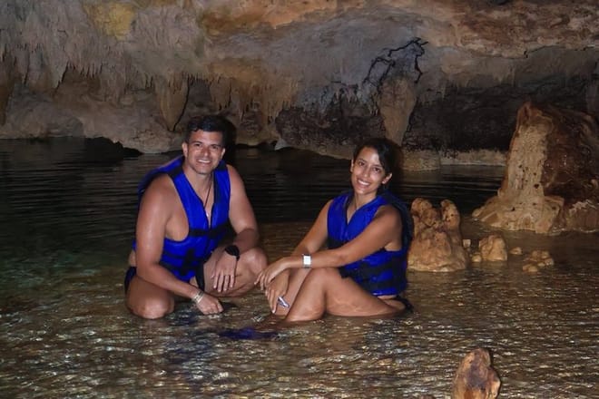 Aventura en cenote Yaxmuul Ceremonia y rapel del chamán maya